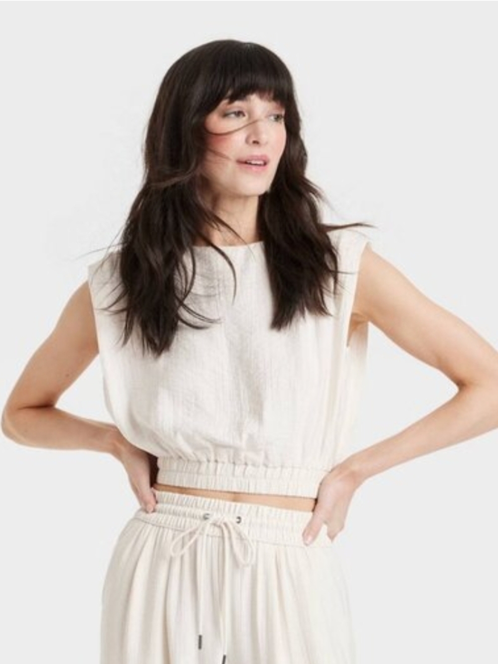 A New Day Women's Elastic Waist Cropped Top - Picture 2 of 3